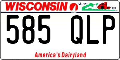 WI license plate 585QLP
