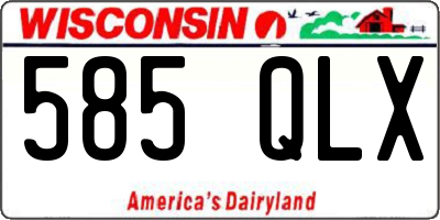 WI license plate 585QLX