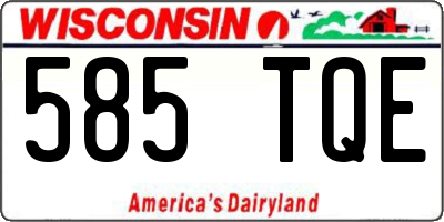 WI license plate 585TQE