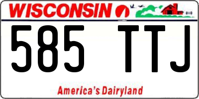 WI license plate 585TTJ