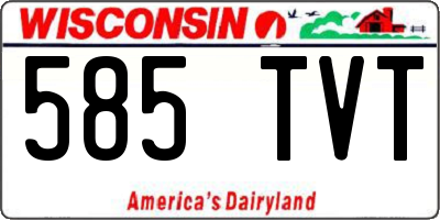 WI license plate 585TVT