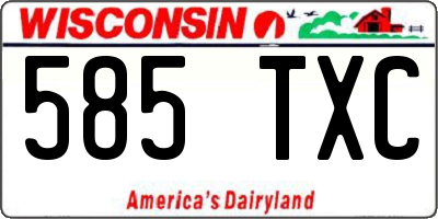 WI license plate 585TXC