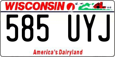 WI license plate 585UYJ