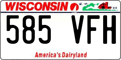 WI license plate 585VFH