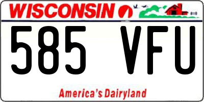 WI license plate 585VFU