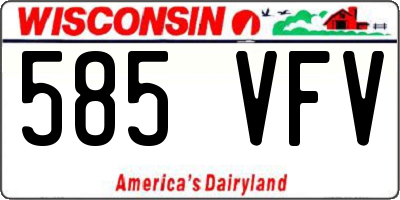 WI license plate 585VFV