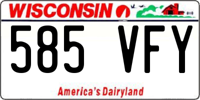 WI license plate 585VFY