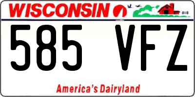 WI license plate 585VFZ