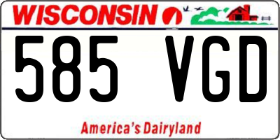 WI license plate 585VGD