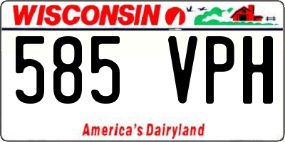 WI license plate 585VPH