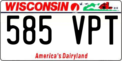 WI license plate 585VPT