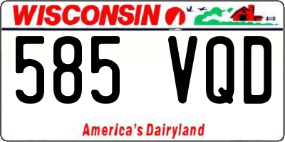 WI license plate 585VQD