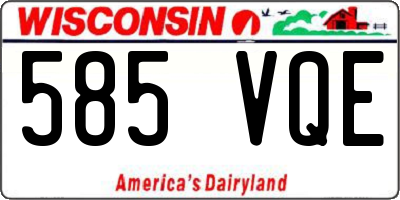 WI license plate 585VQE