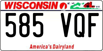 WI license plate 585VQF