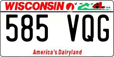 WI license plate 585VQG