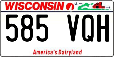 WI license plate 585VQH