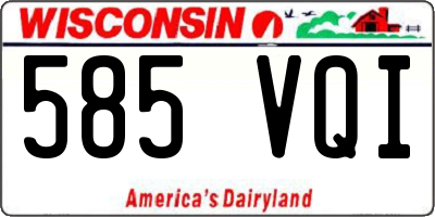 WI license plate 585VQI