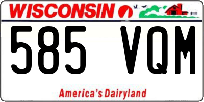 WI license plate 585VQM