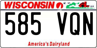 WI license plate 585VQN