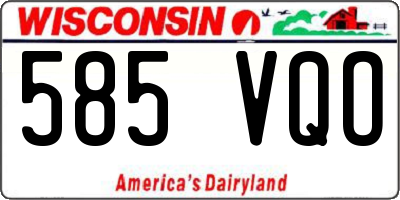 WI license plate 585VQO