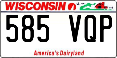 WI license plate 585VQP