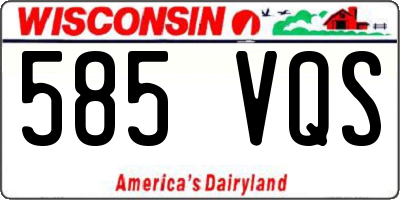 WI license plate 585VQS