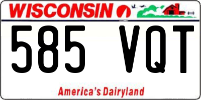 WI license plate 585VQT