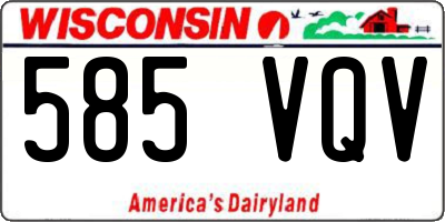 WI license plate 585VQV