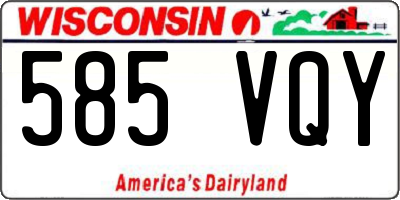 WI license plate 585VQY