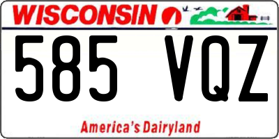 WI license plate 585VQZ
