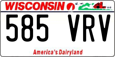 WI license plate 585VRV