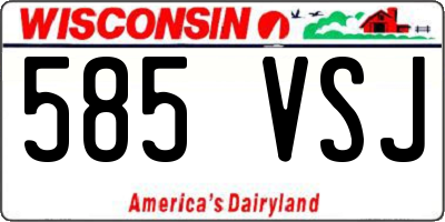 WI license plate 585VSJ