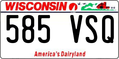 WI license plate 585VSQ
