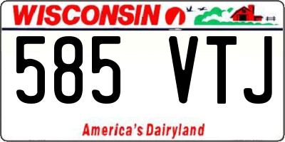 WI license plate 585VTJ