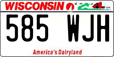 WI license plate 585WJH