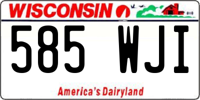 WI license plate 585WJI