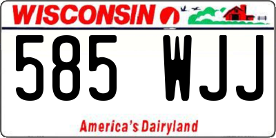 WI license plate 585WJJ