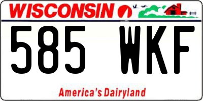 WI license plate 585WKF