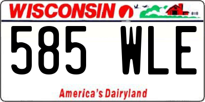 WI license plate 585WLE