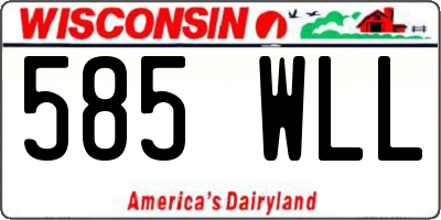 WI license plate 585WLL