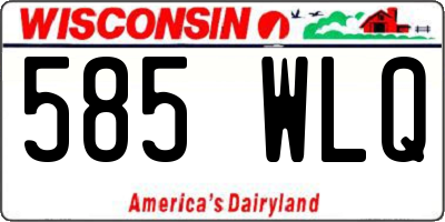 WI license plate 585WLQ