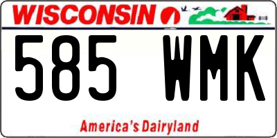 WI license plate 585WMK
