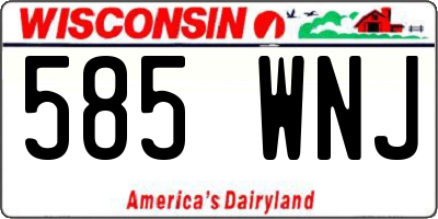 WI license plate 585WNJ