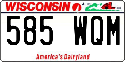WI license plate 585WQM