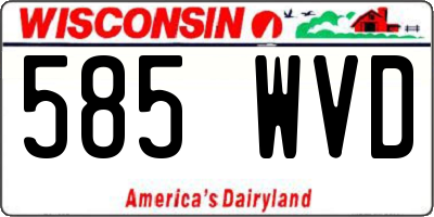 WI license plate 585WVD