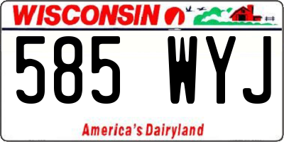 WI license plate 585WYJ