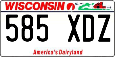 WI license plate 585XDZ
