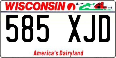 WI license plate 585XJD