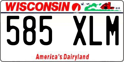 WI license plate 585XLM