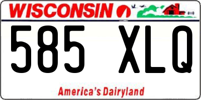 WI license plate 585XLQ
